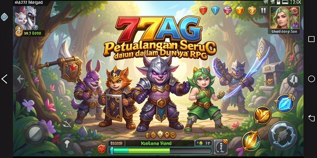 Screenshot menampilkan aksi mendebarkan dalam RPG 777AG.