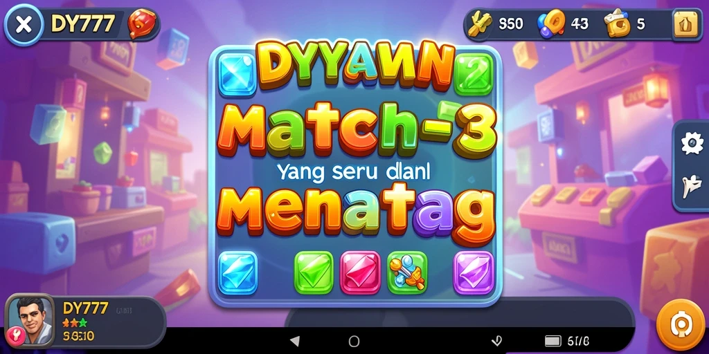 Tampilan gameplay DY777 yang penuh warna dan seru.