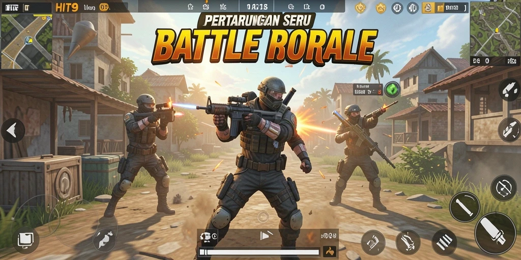 Tangkapan layar yang menampilkan pertempuran seru dalam HIT9.