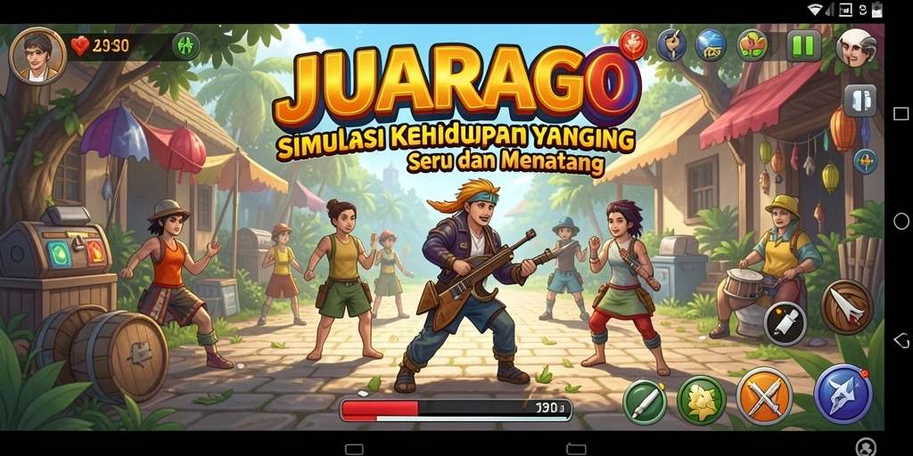 Screenshot menampilkan gameplay seru dalam JUARAGO, simulasi kehidupan yang menantang.