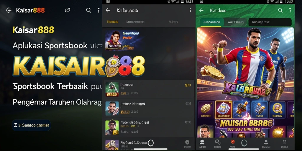 Screenshot KAISAR888 menampilkan antarmuka pengguna yang intuitif pada aplikasi Sportsbook.