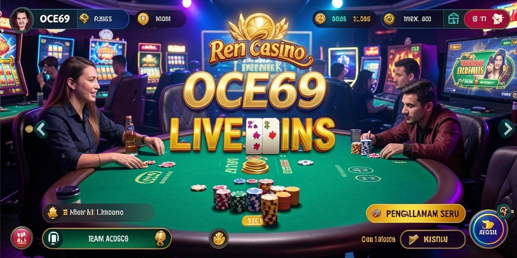 Tampilan menarik dari gameplay OCE69 dalam suasana Live Casino.