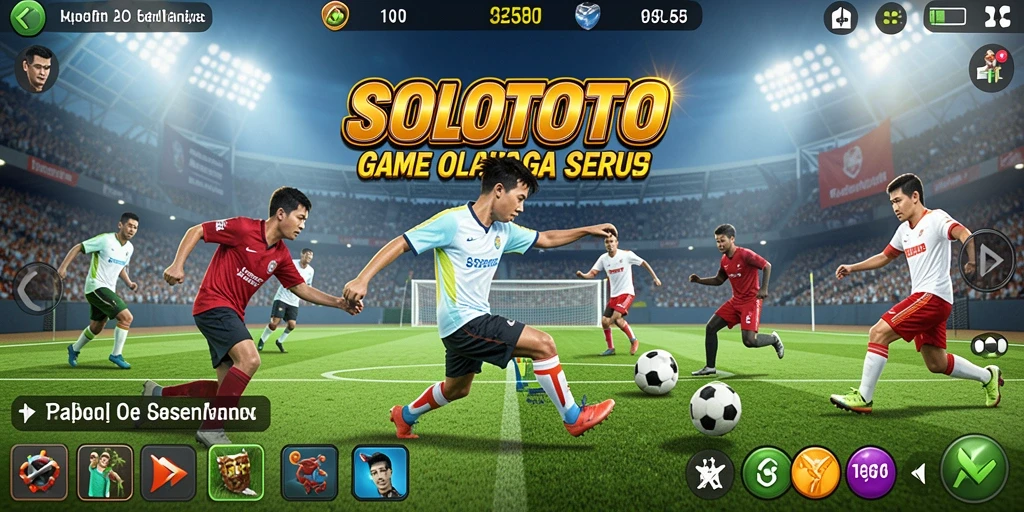 Tampilan gameplay seru dari SOLOTOTO yang menghadirkan pengalaman olahraga mendebarkan.