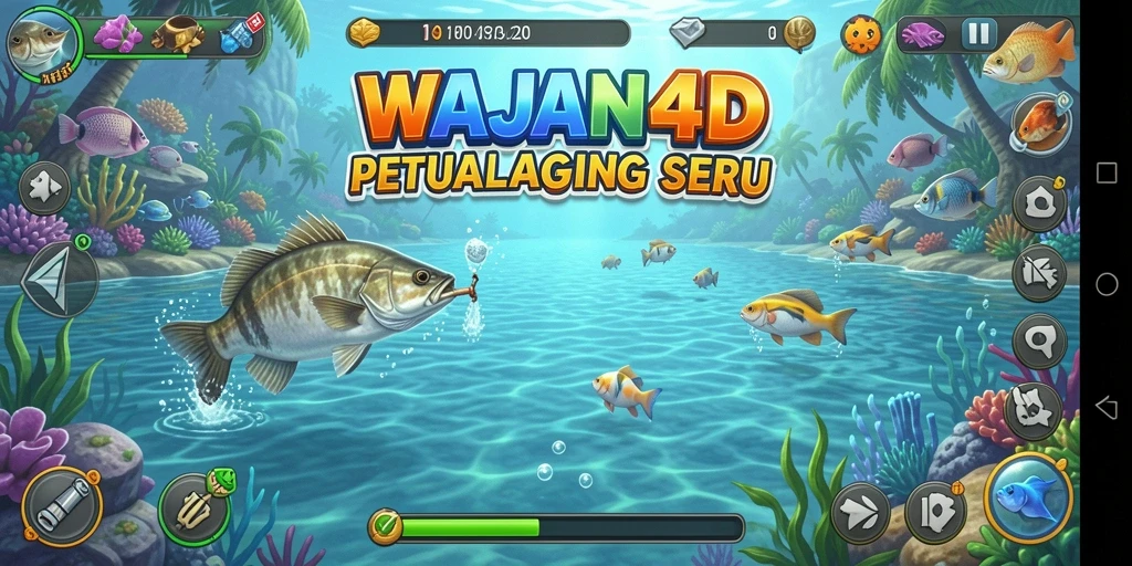 Tampilan gameplay <strong>WAJAN4D</strong> dengan grafis memancing yang menakjubkan.